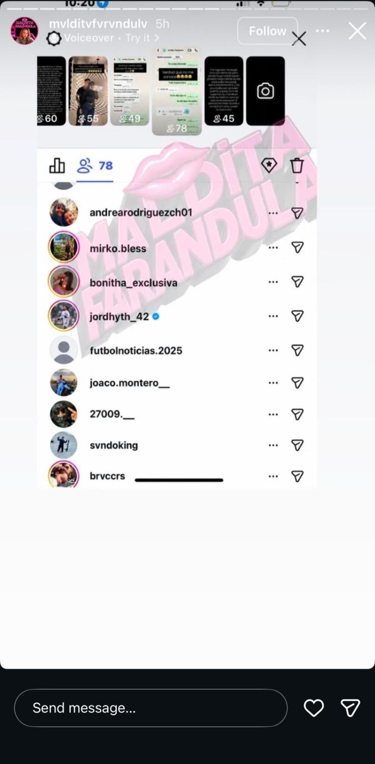 La reacción de Camila Sepúlveda y su relación con Jordhy Thompson | Crédito: Instagram Maldita Farándula