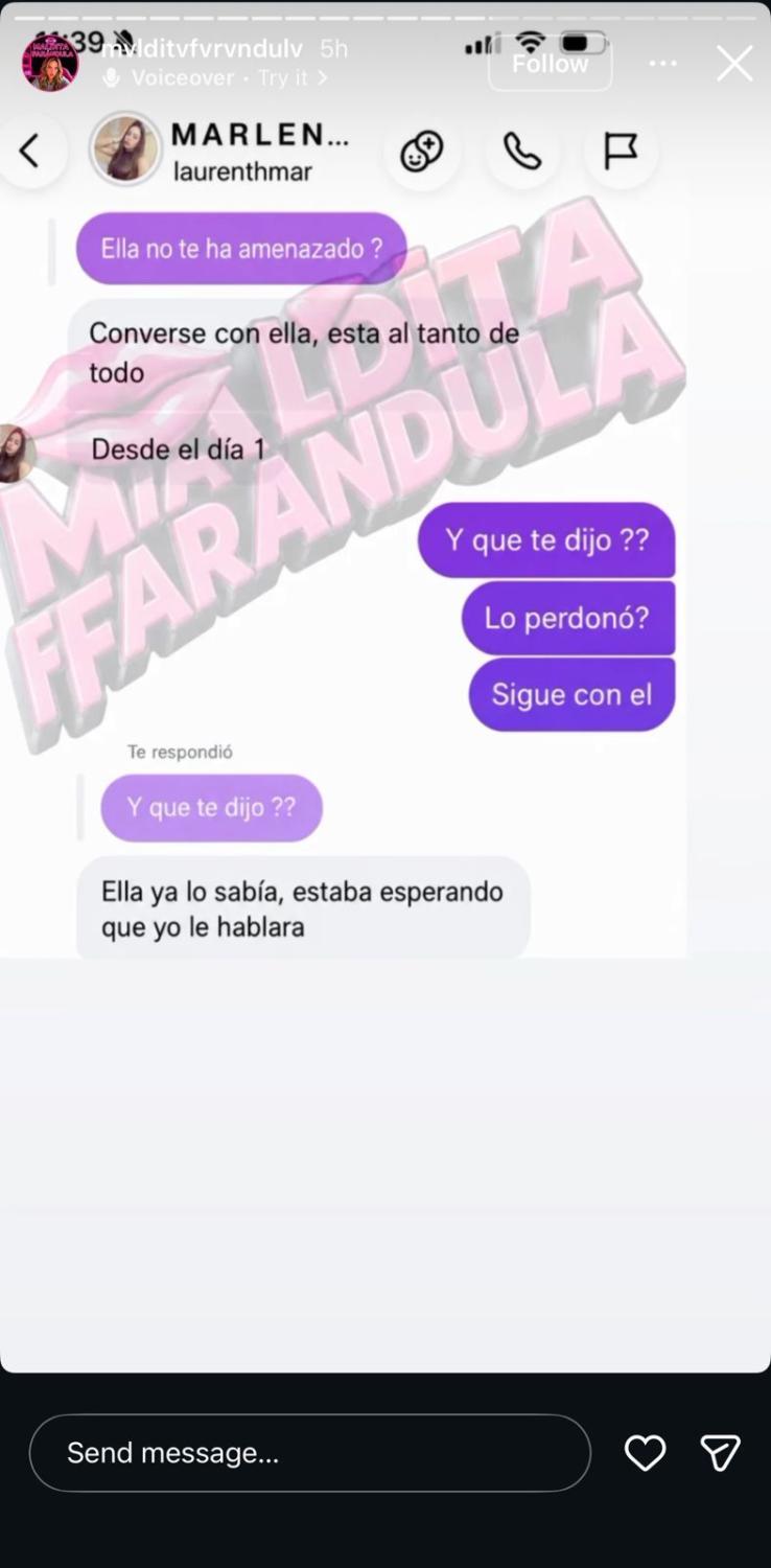 La reacción de Camila Sepúlveda y su relación con Jordhy Thompson | Crédito: Instagram Maldita Farándula