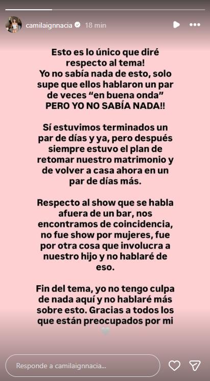 Camila Sepúlveda rompe el silencio tras infidelidad de Jordhy Thompson | Crédito: Instagram Camila Sepúlveda