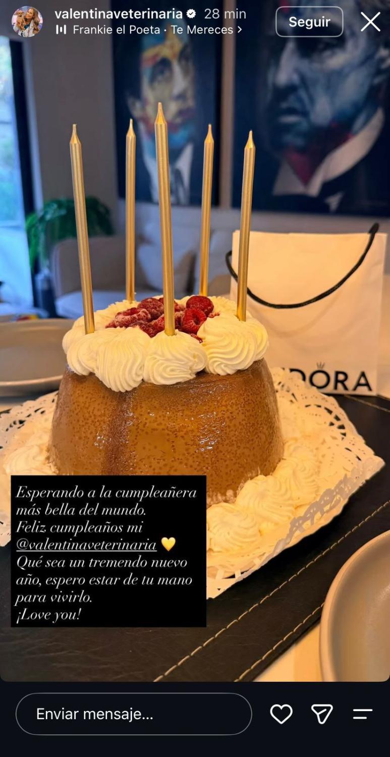 Valentina comparte historia de Álvaro Ballero - Instagram