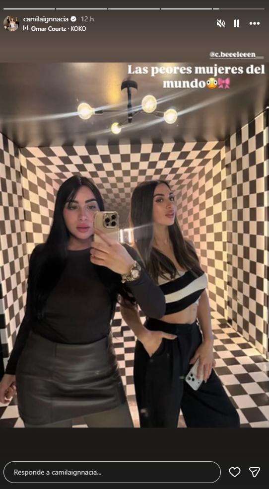 Camila Sepúlveda junto a su amiga tras darse a conocer la infidelidad | Crédito: Instagram Camila Sepúlveda