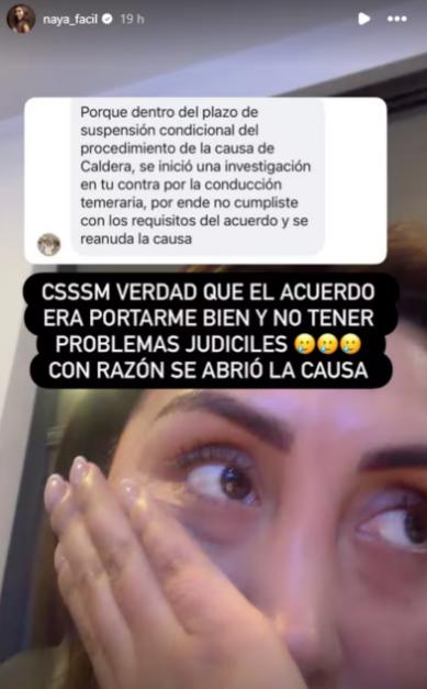 Historia de Instagram de la influencer - Instagram @naya_facil