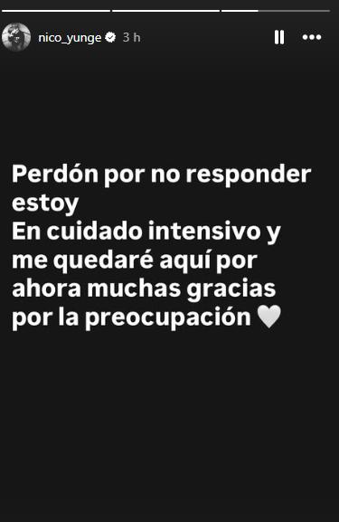 Historia de Instagram de Yunge - Instagram @nico_yunge