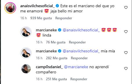 Comentario de Anaís Vilches en publicación de Marcianeke | Crédito: Instagram Marcianeke