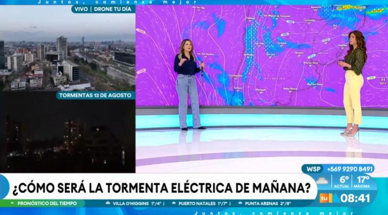Tormentas eléctricas en Santiago para este jueves.