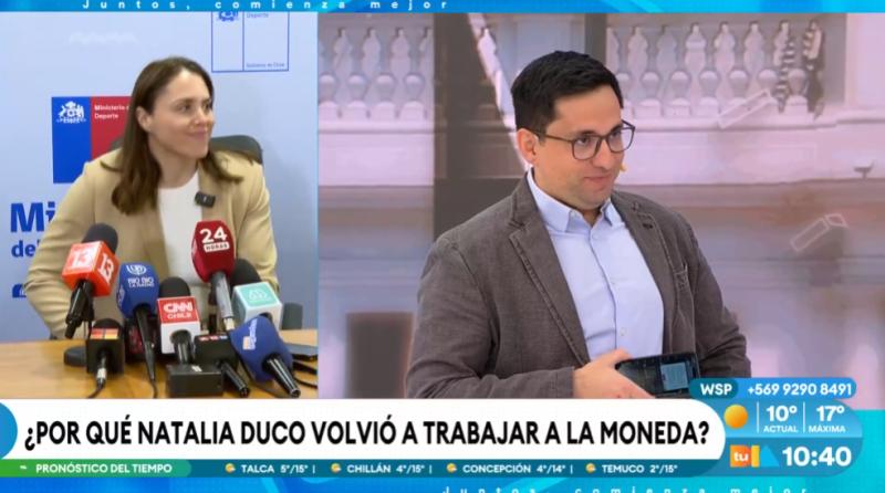 El regreso de Natalia Duco a La Moneda.