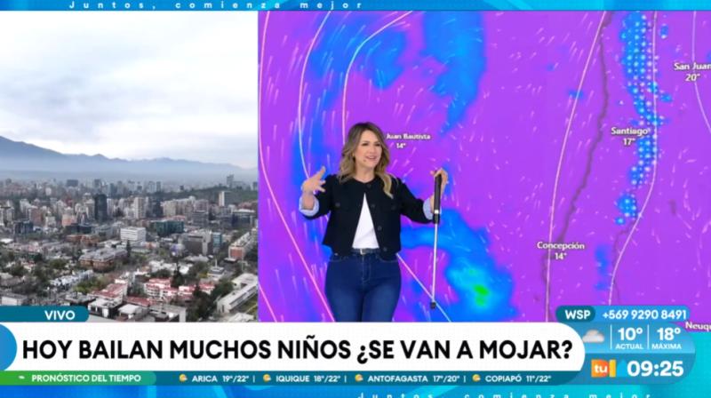 Michelle Adam explica cómo estará el tiempo durante la semana de Fiestas Patrias.