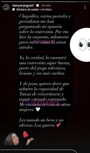 Historia de Instagram de la opinóloga - créditos Instagram @infama.cl