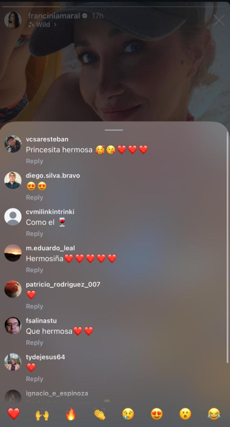 Comentarios en publicación de Francini | Crédito: Instagram @franciniamaral