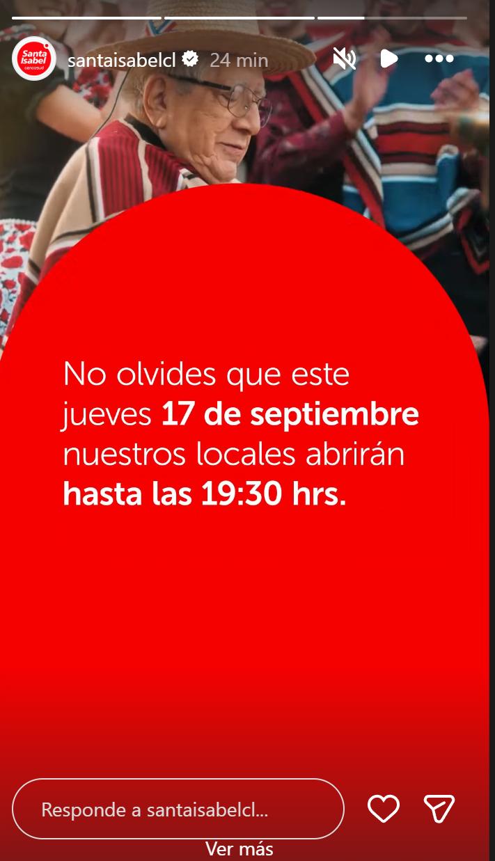 Horario de cierra de Santa Isabel en Fiestas Patrias