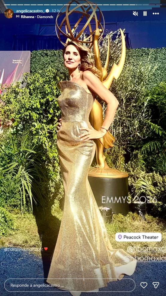 Angélica Castro asistió a los Premios Emmy | Crédito: Instagram @angelicacastro_