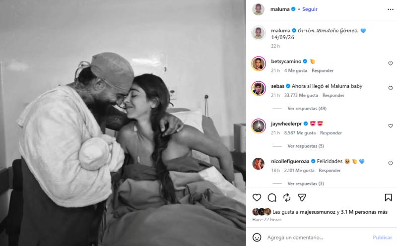 Maluma anunció el nacimiento de su segundo hijo | Crédito: Instagram @maluma