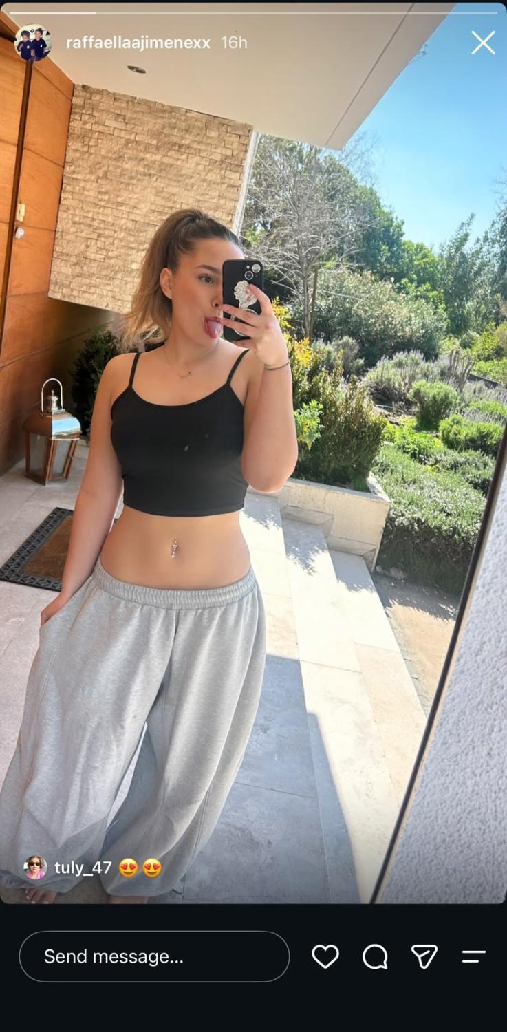 Hija de Coté López y Luis Jiménez se deja ver en redes | Crédito: Instagram @raffaellaajimenexx