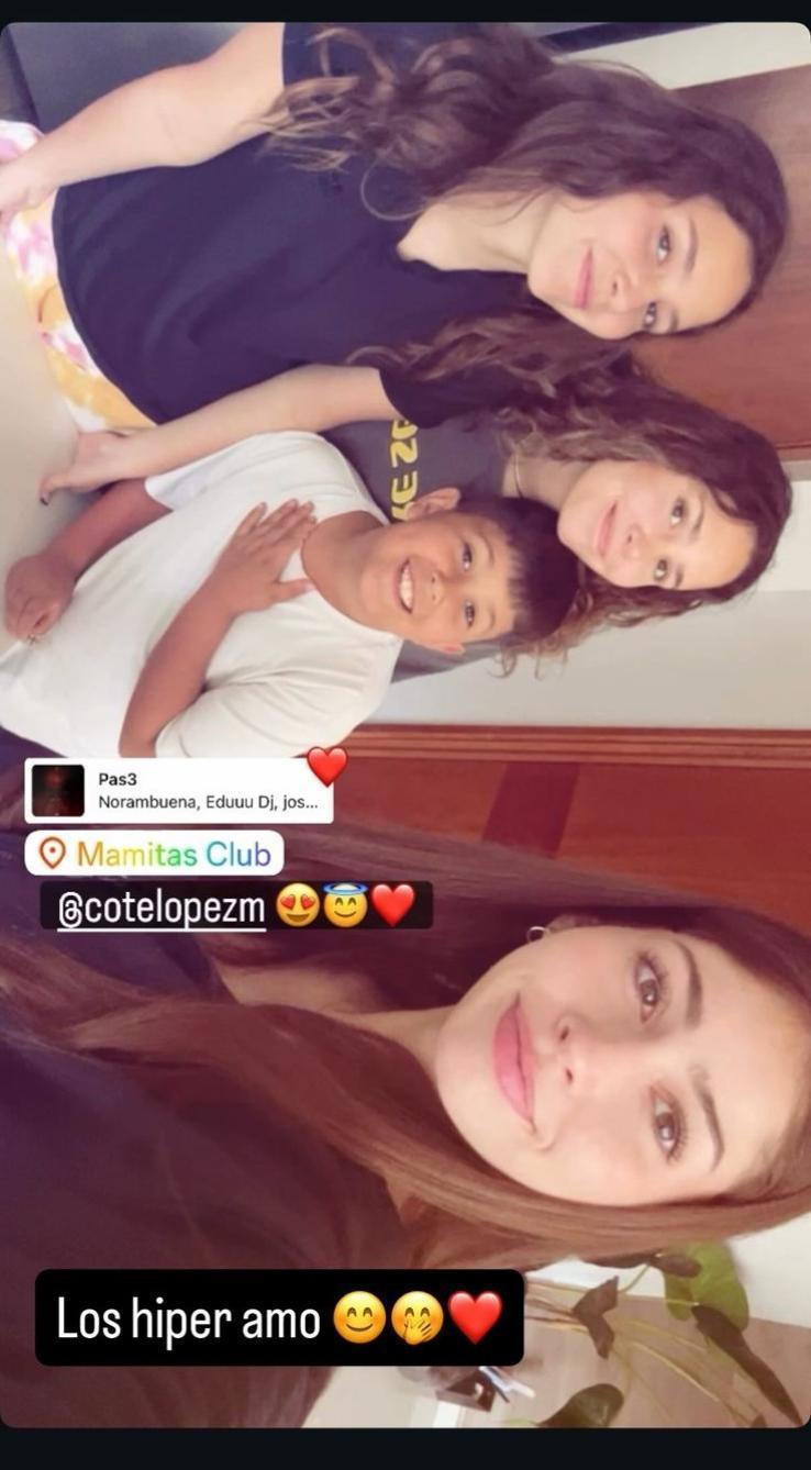 De izquierda a derecha, a Rebecca Jiménez, Raffaella Jiménez, Jesús Jiménez (el menor de la familia) e Isidora Jiménez | Crédito: Instagram Coté López