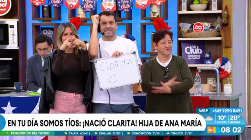 Ana María, fue madre y este lunes fue anunciado en Tu Día.