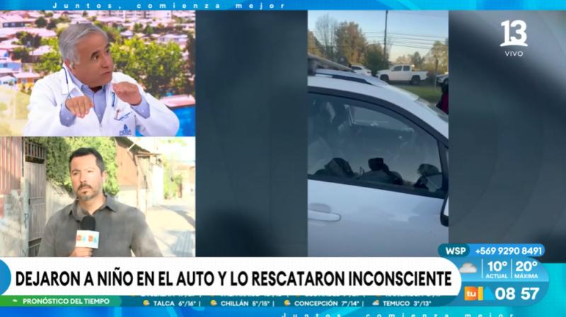 Temuco: padre dejó a niño en auto y lo encontraron inconsciente.