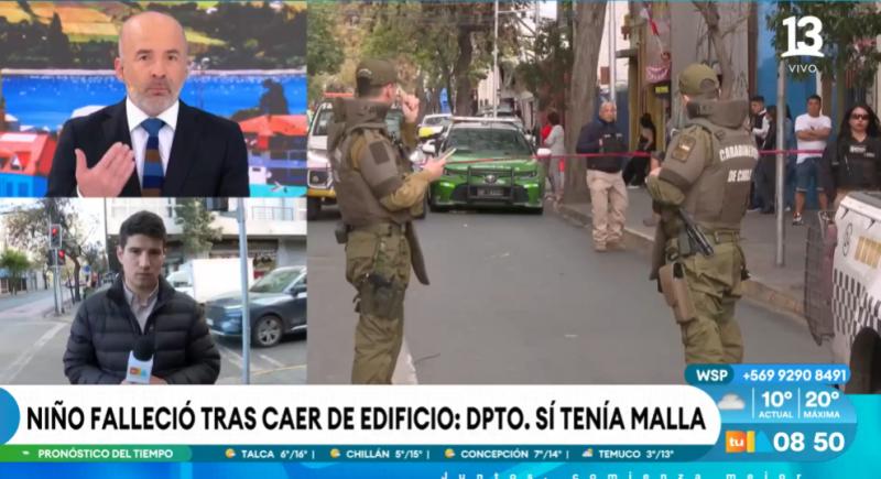 Santiago Centro: niño falleció tras caer de edificio.