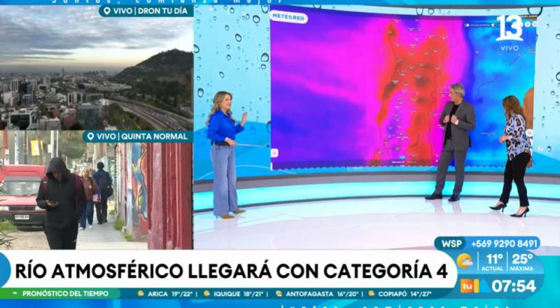 Michelle Adam revela detalles del río atmosférico que llegará al país este martes.
