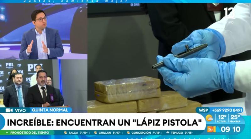 Lápiz pistola es hallado en incautación de drogas.