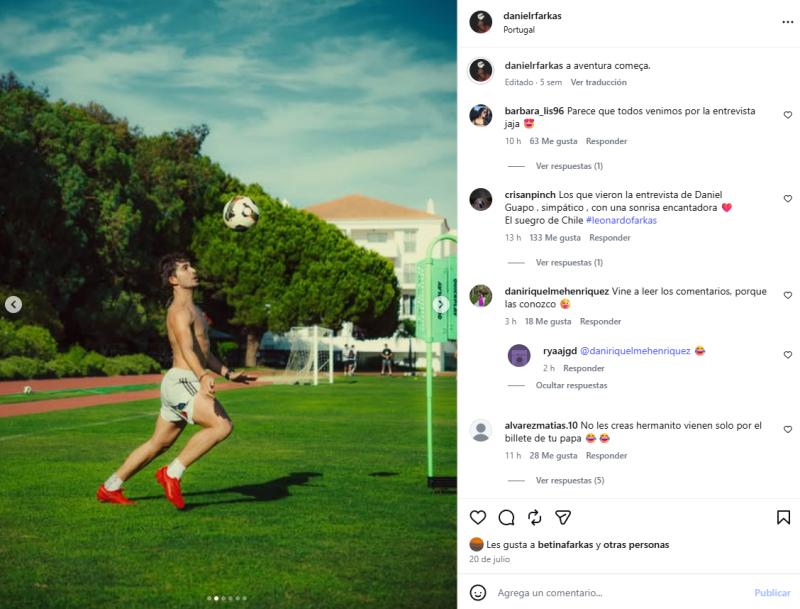 Hijo de Leonardo Farkas causa furor en redes | Crédito: Instagram @danielrfarkas