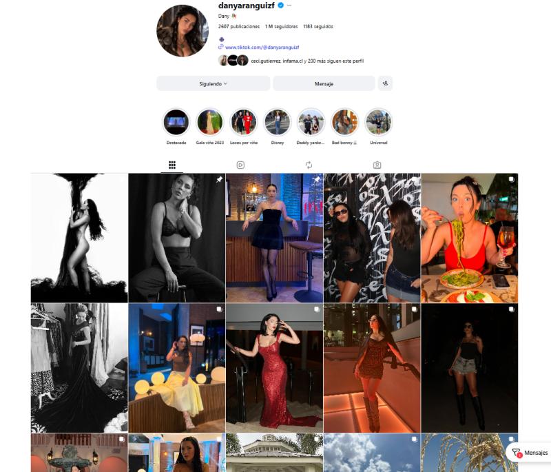 El llamativo gesto de Daniela Aránguiz con Cuco Cerda | Crédito: Instagram @danyaranguizf