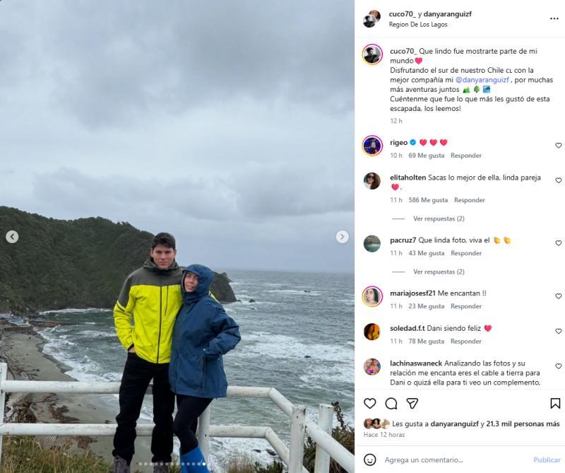 Publicación que tenía Daniela y Cuco en conjunto en su perfil y ahora ya no esta | Crédito: Instagram @danyaranguizf