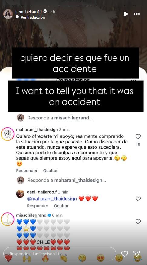 Ignacia Michelson explicó qué ocurrió con el vestido | Crédito: Instagram @lamichelson11