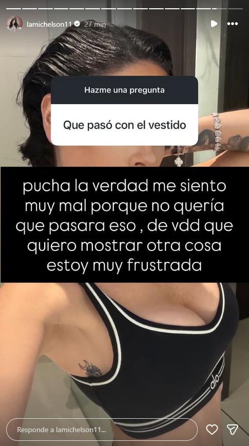 Ignacia Michelson explicó qué ocurrió con el vestido | Crédito: Instagram @lamichelson11