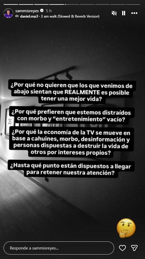 El duro descargo de Sammis Reyes | Crédito: Instagram @sammisreyes