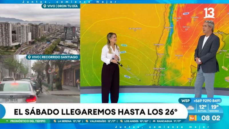 Michelle Adam anuncia altas temperaturas para este fin de semana en Santiago.