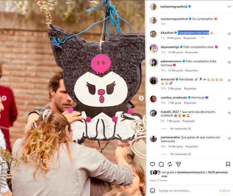 Kika Silva dejó comentario por cumpleaños de Anka, hija de María Gracia Omegna y Gonzalo Valenzuela | Crédito: Instagram @mariaomegnaoficial