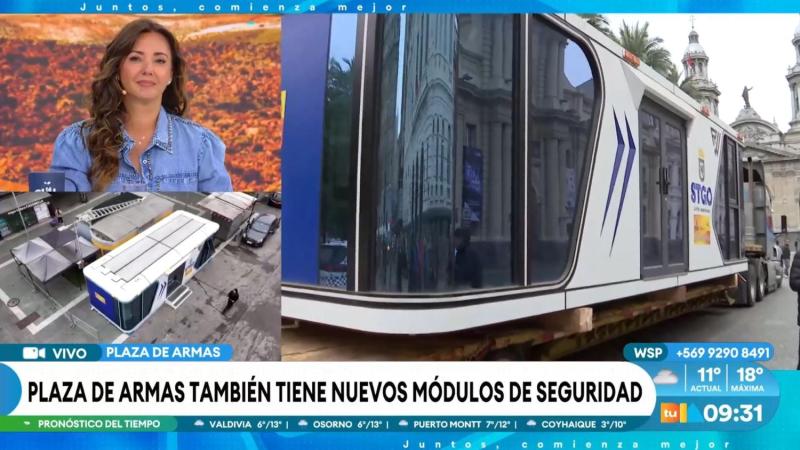 lcalde Mario Desbordes explica cómo funcionarán los nuevos módulos de seguridad de Meiggs y Plaza de Armas