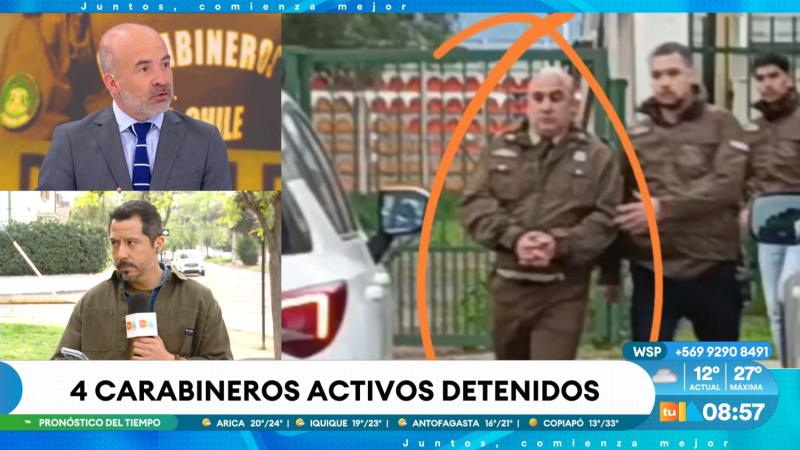 El momento en que detienen a cuatro carabineros en Rancagua