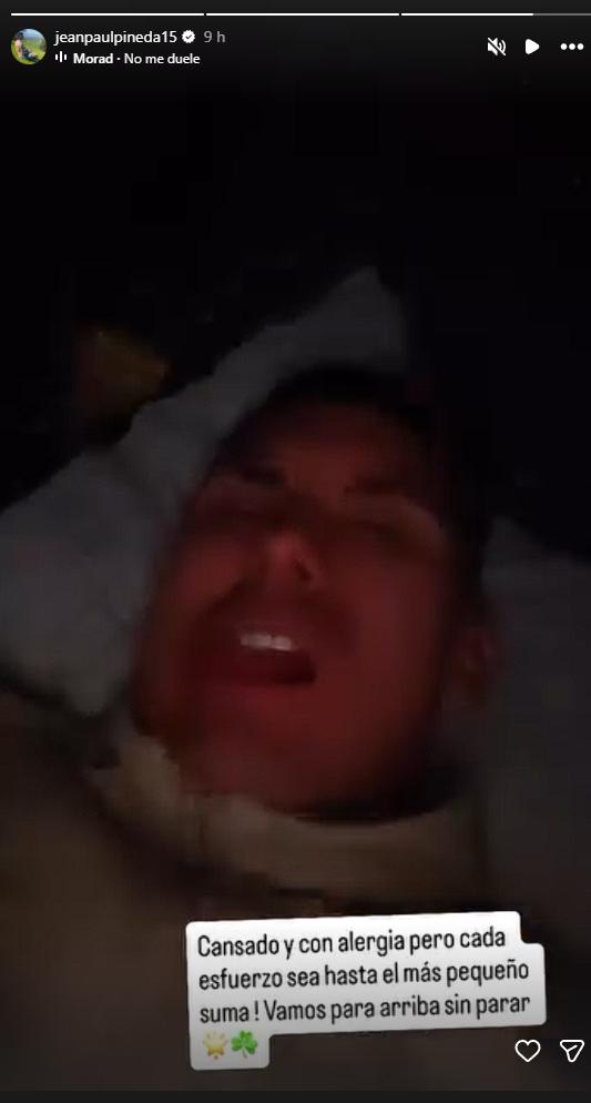 El mensaje que compartió Jean Paul Pineda en sus redes sociales | Crédito: Instagram @jeanpaulpineda15