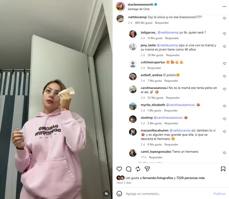 El detalle que apareció en el video de Skarleth Labra | Crédito: Instagram @skarleeeeeeeeeth