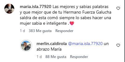 El inesperado mensaje de la mamá de Mauricio Isla hacia Gala Caldirola | Crédito: Instagram Merlin Caldirola