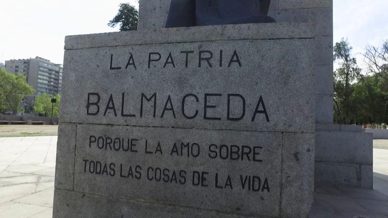 Texto de estatua en honor al presidente José Manuel Balmaceda / 13C