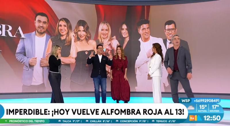 Millaray Viera y Nacho Gutiérrez anticipan detalles del primer capítulo de Alfombra Roja.