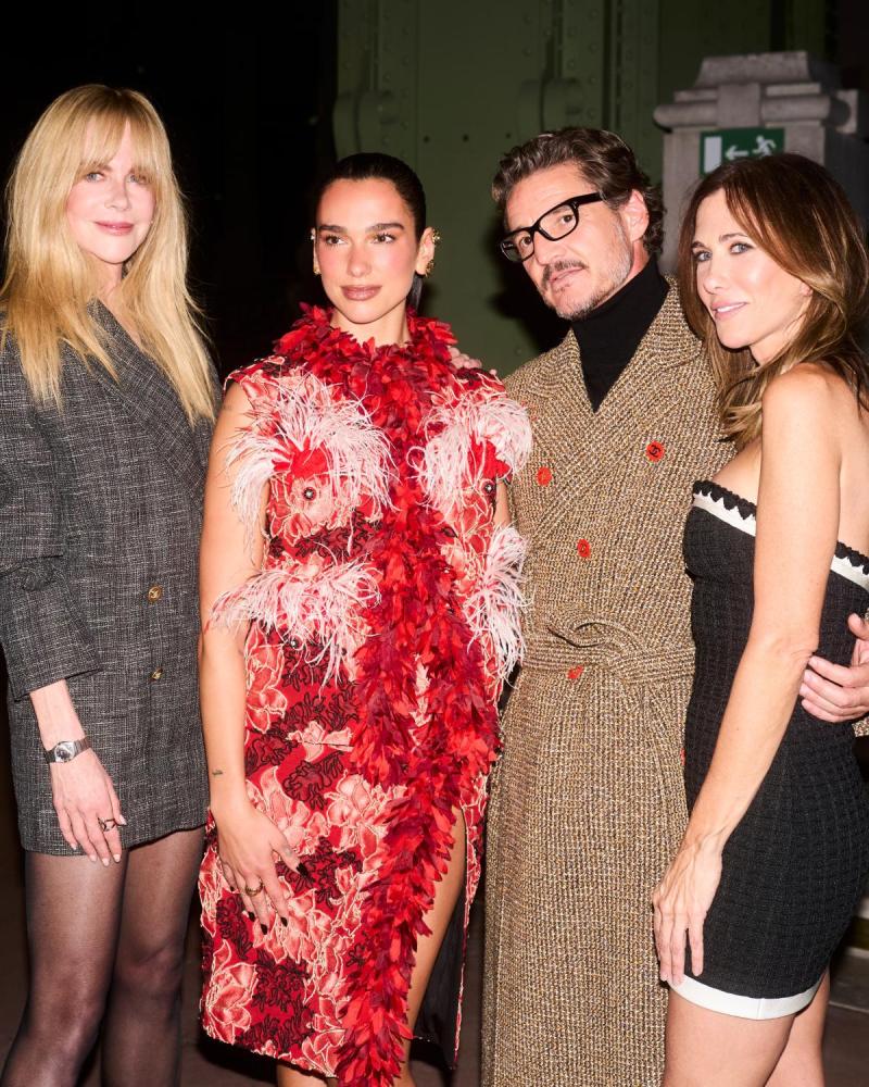 Pedro Pascal protagonizó viral momento con Dua Lipa y Nicole Kidman | Crédito: Instagram @dualipa