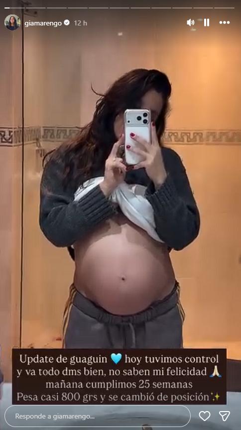 Gianella Marengo muestra cómo avanza su embarazo | Crédito: Instagram @giamarengo