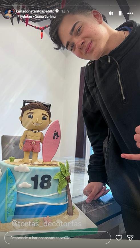 Hijo de Karla y Juan Salvador cumplió 18 años | Crédito: Instagram @karlaconstantcapetillo