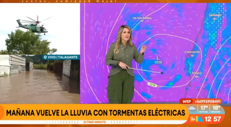 Lluvias y tormentas eléctricas para este jueves en Santiago.