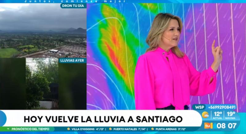 A qué hora comienzan las lluvias este jueves.