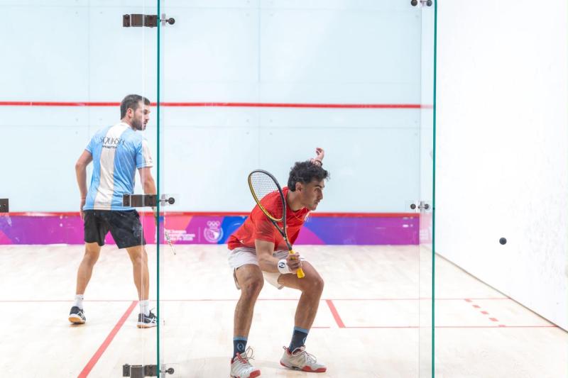 Matías compitiendo por el bronce