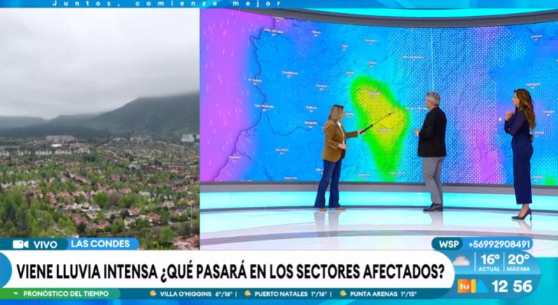 Michelle Adam anuncia la llegada en un nuevo sistema frontal a Santiago.