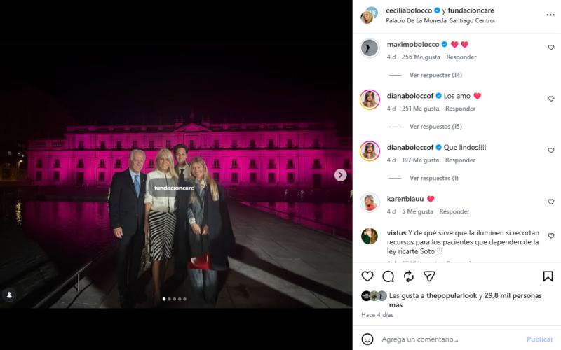 Cecilia Bolocco también compartió una fotografía junto a Karen Blau | Crédito: Instagram @ceciliabolocco