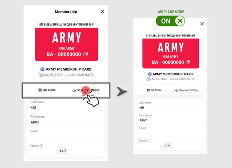 Recomendaciones para mostrar la membresía de BTS | Crédito: Weverse