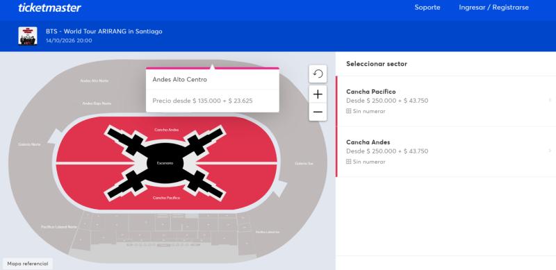 Entradas disponibles para el concierto de BTS en Chile