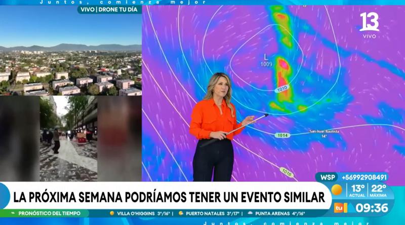 Michelle Adam advierte por lluvias para la próxima semana