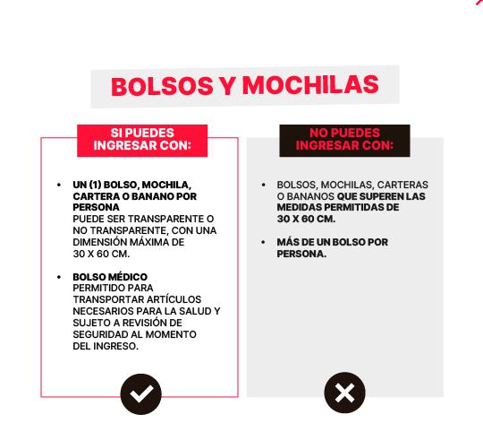 Tipo de bolsos y mochilas permitidos para los conciertos de BTS | Crédito DG Medios